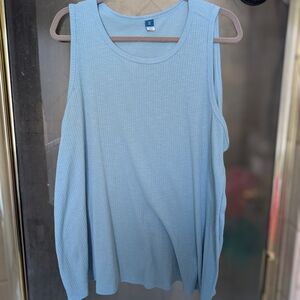 Old Navy Luxe Blue Ribbed Women's Tank Top